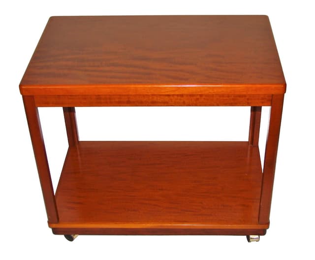 Stolik pomocniczy, brązowy, drewno, lata 70. - WYMIARY