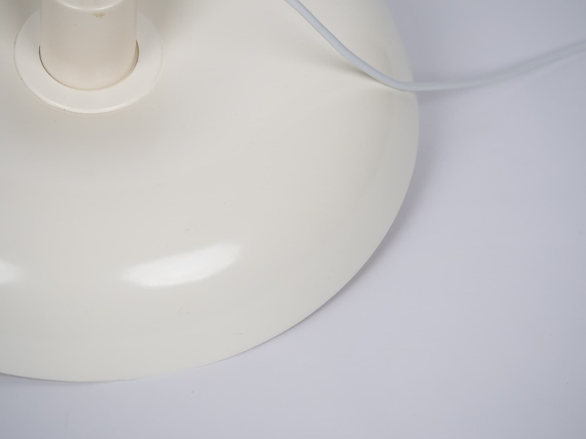 Lampa wisząca RA, biała, proj. P. Hein, Lyfa, Dania, lata 70. - 227176