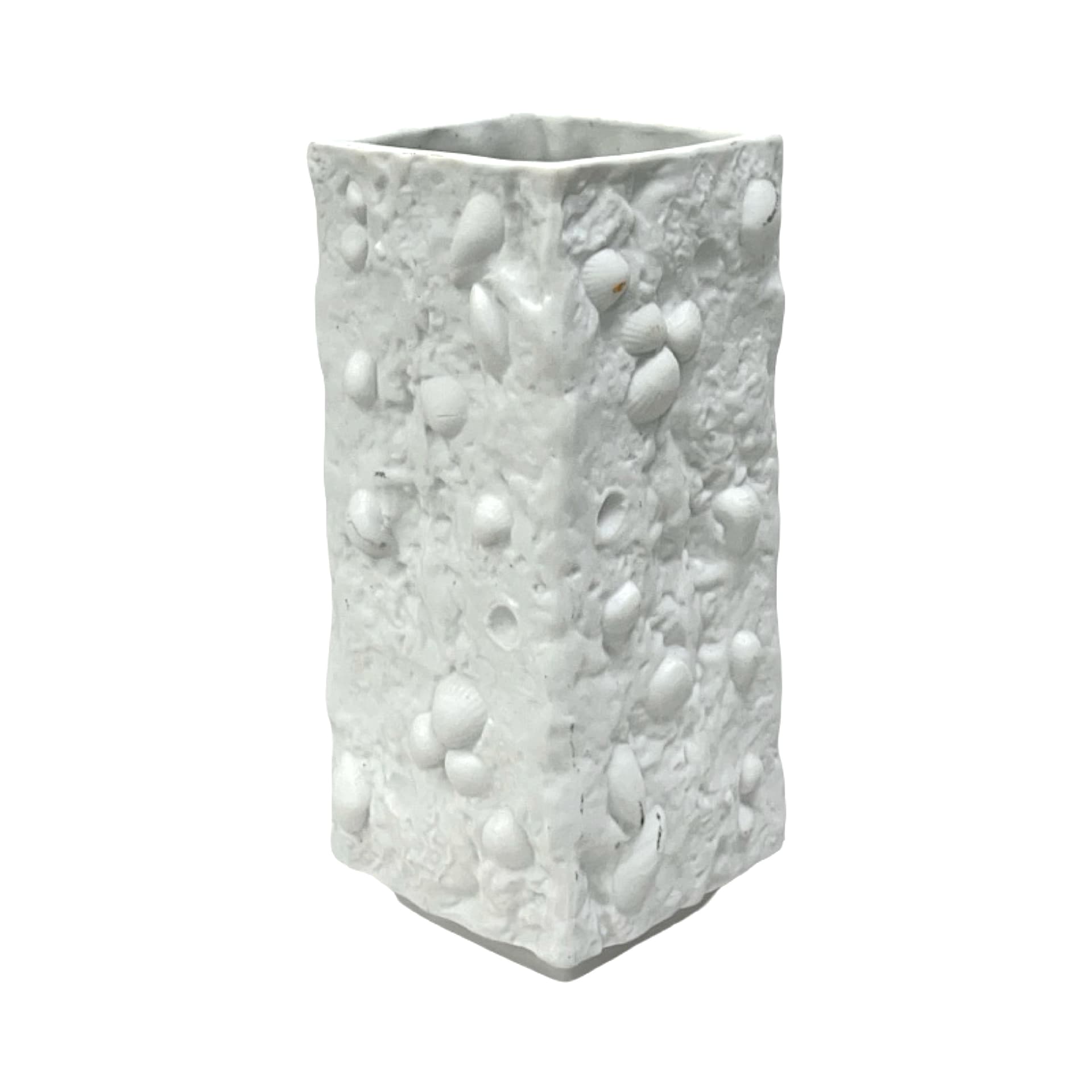 Wazon Skamieliny, biały, porcelana biskwitowa, Niemcy, lata 70.