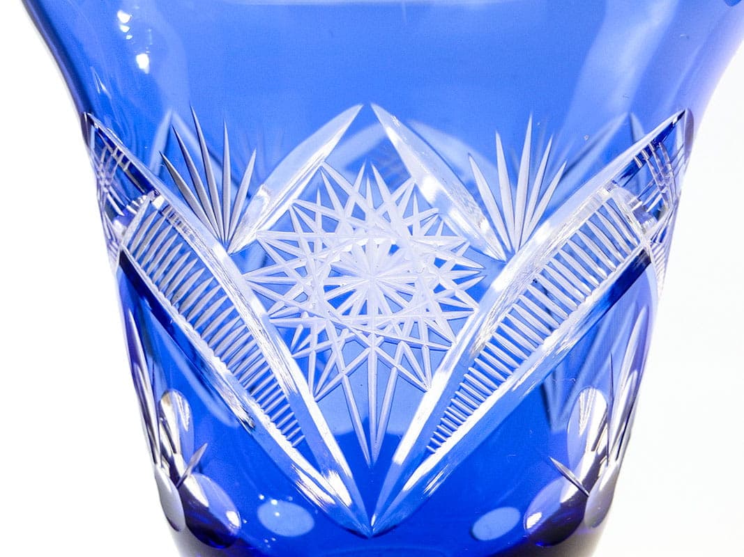 Kielich do wina, kryształ niebieski, Polska, lata 20. - 227240