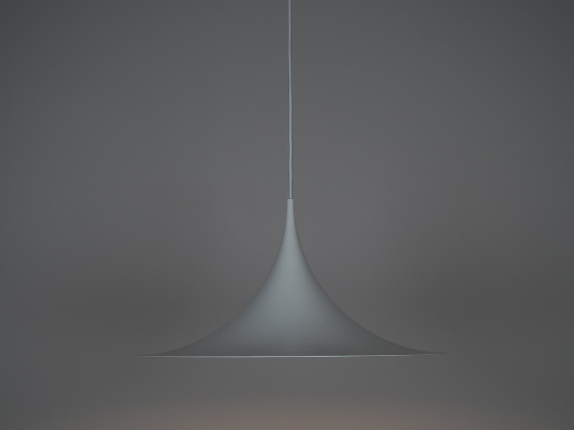 Lampa Semi, biały, metal, proj. C. Bonderup, T. Thorup, Fog & Mørup, Dania, lata 60. - 227254