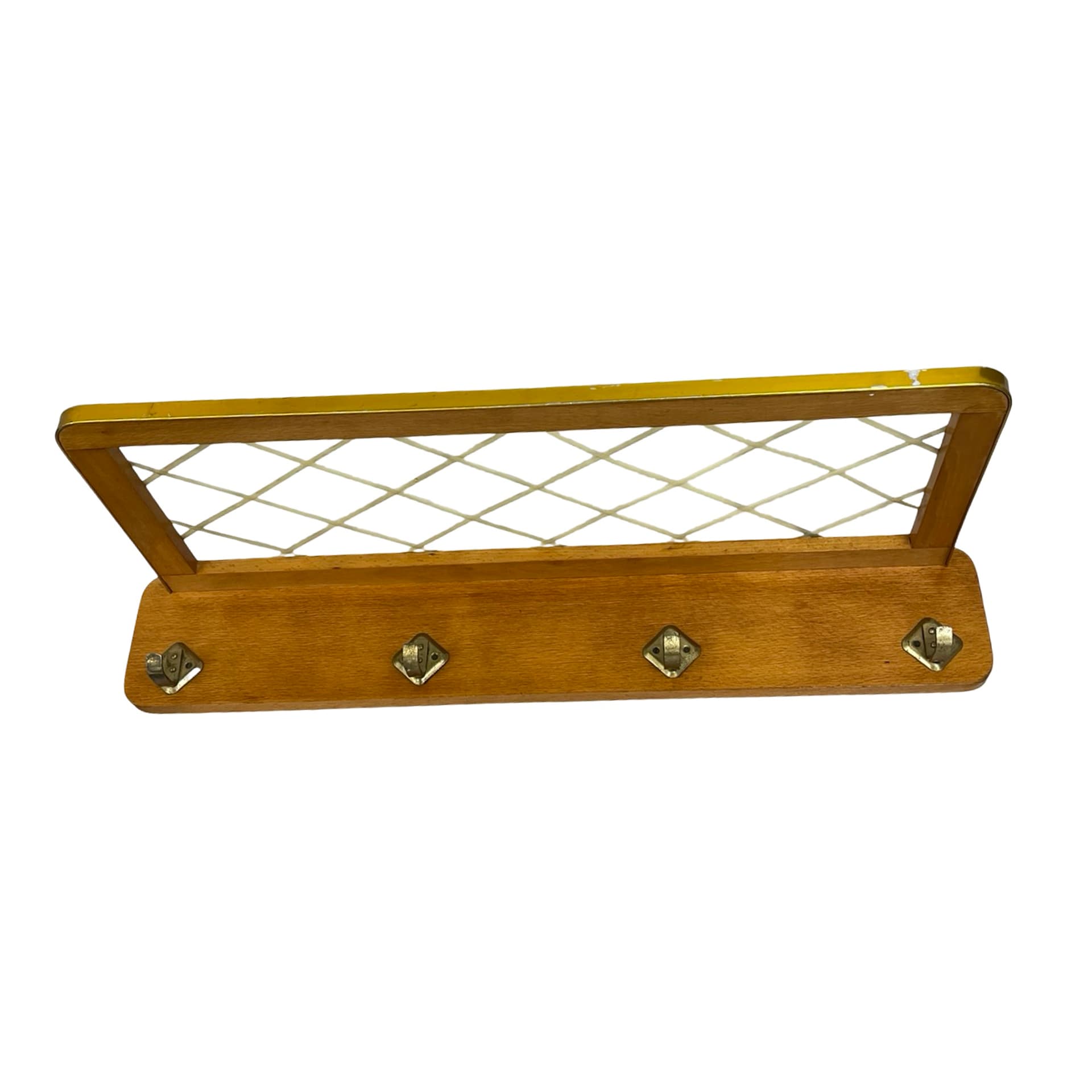 Wieszak ścienny Brusel, biały, proj. R. Volket, Niemcy, lata 50. - 227318