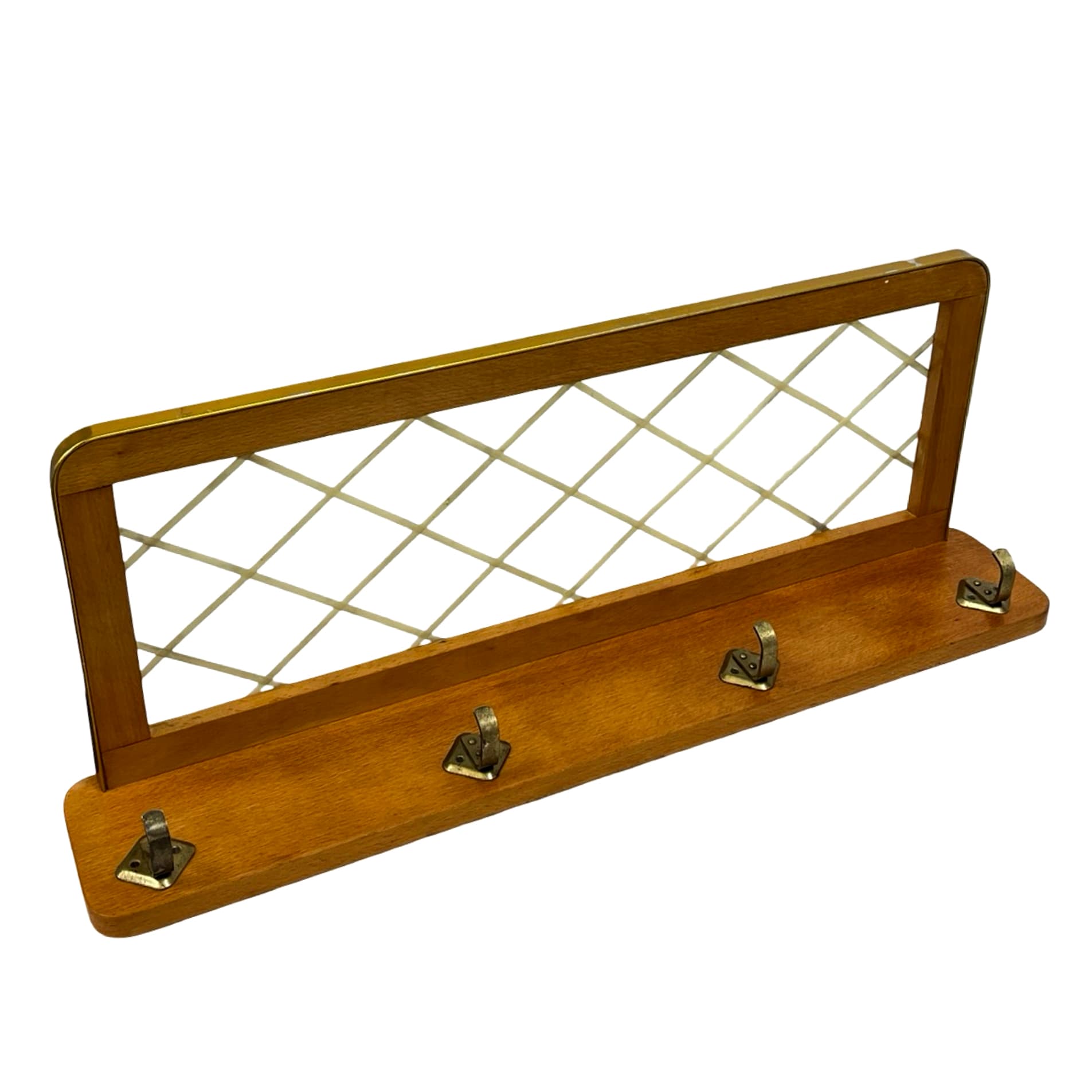 Wieszak ścienny Brusel, biały, proj. R. Volket, Niemcy, lata 50. - 227319