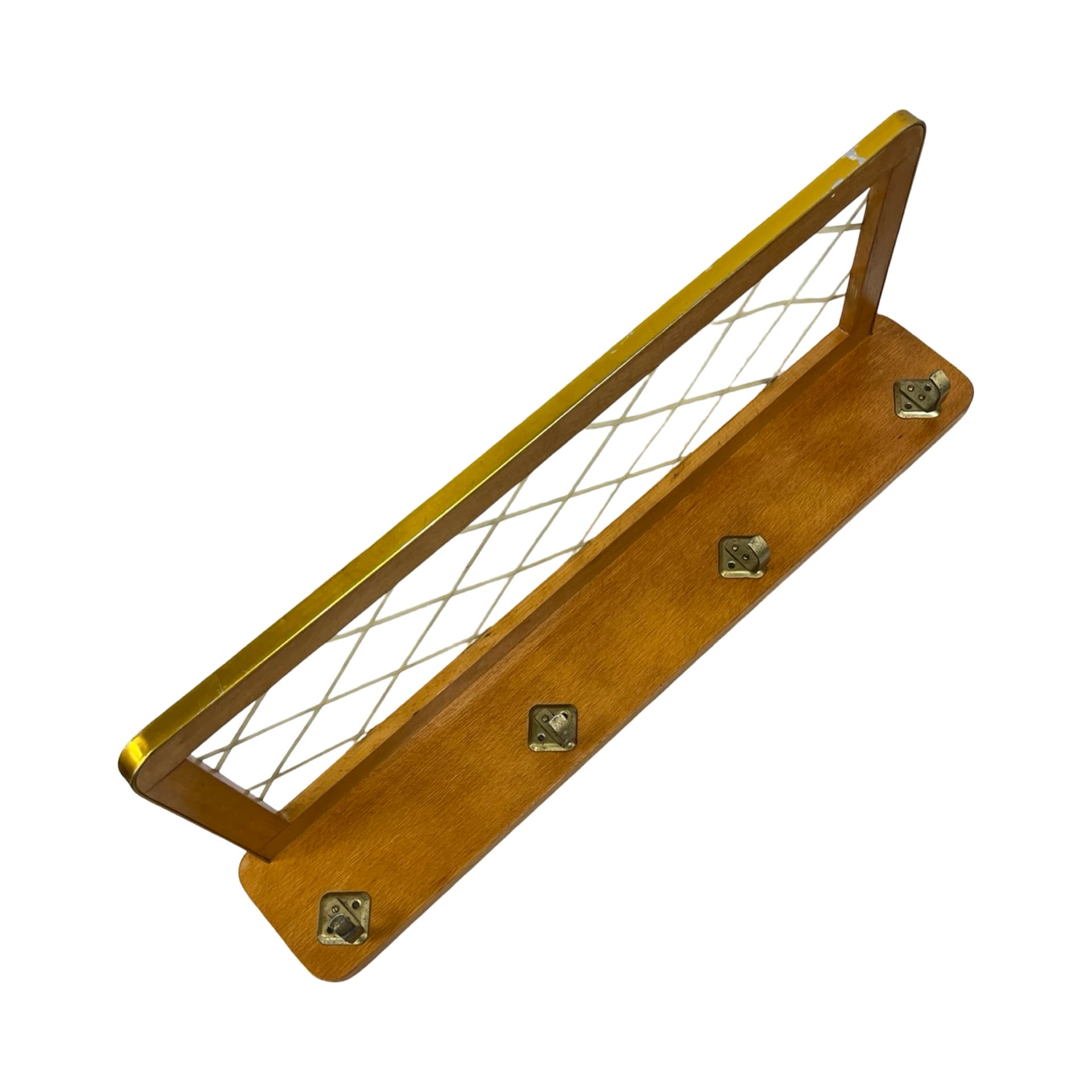 Wieszak ścienny Brusel, biały, proj. R. Volket, Niemcy, lata 50. - 227315