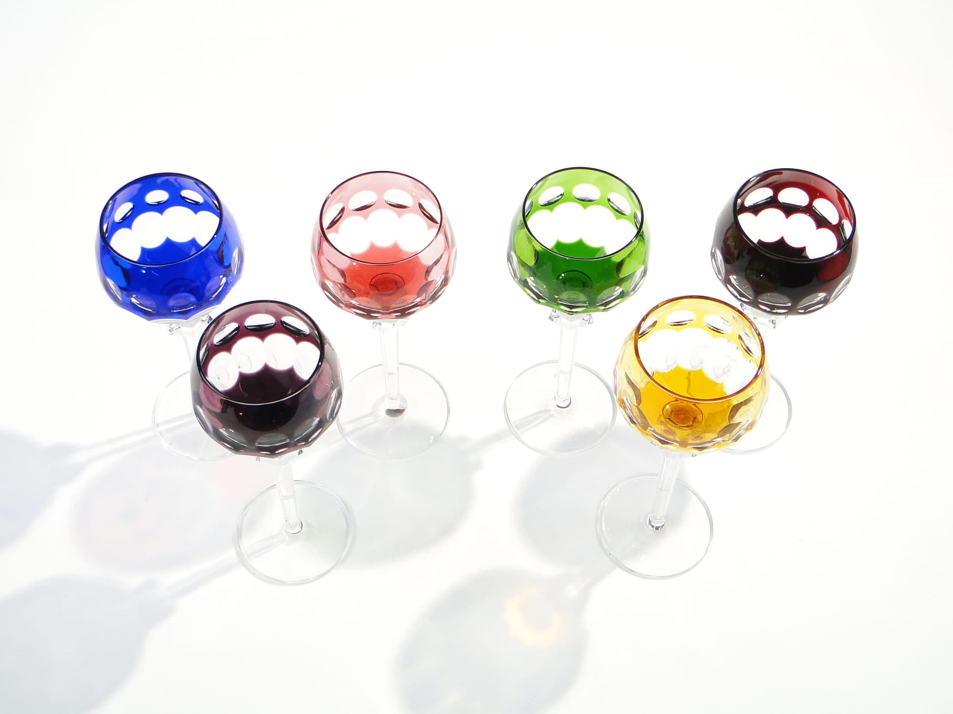 Komplet kielichów art déco, multikolor, kryształ, Nachtmann, Niemcy, lata 20. - 227367