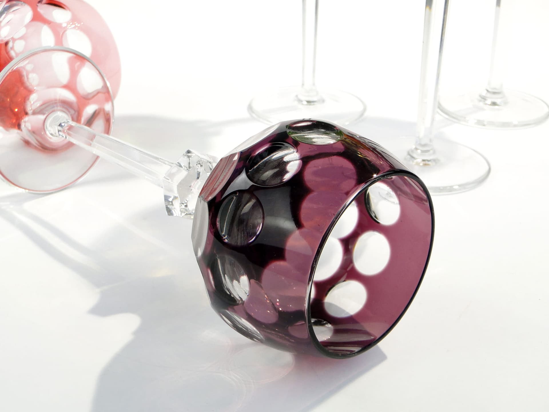 Komplet kielichów art déco, multikolor, kryształ, Nachtmann, Niemcy, lata 20. - 227370