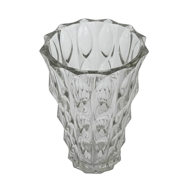 Vase, transparent crystal, Italy, 1960s. - DIMENSION