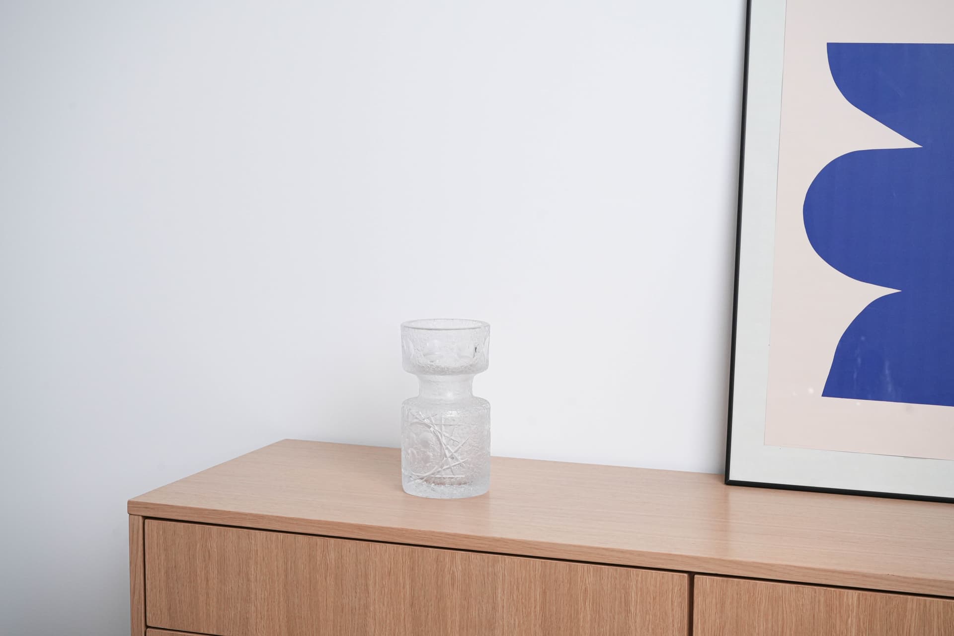 Vase, transparent soda-lime glass, Denmark, 1960s. - 227457