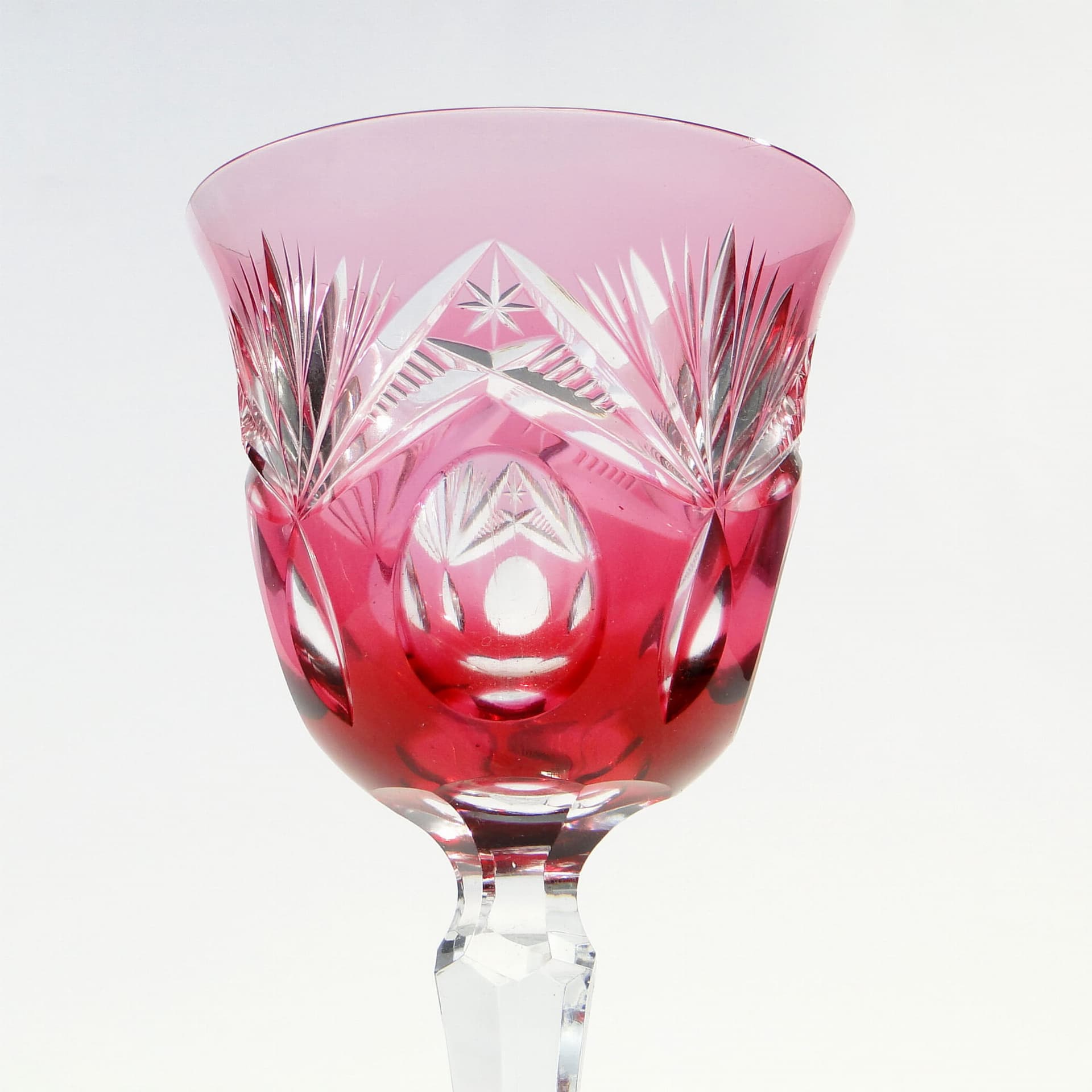 Kielich do czerwonego wina, kryształ czerwony, Nachtmann, Niemcy, lata 20. - 227480