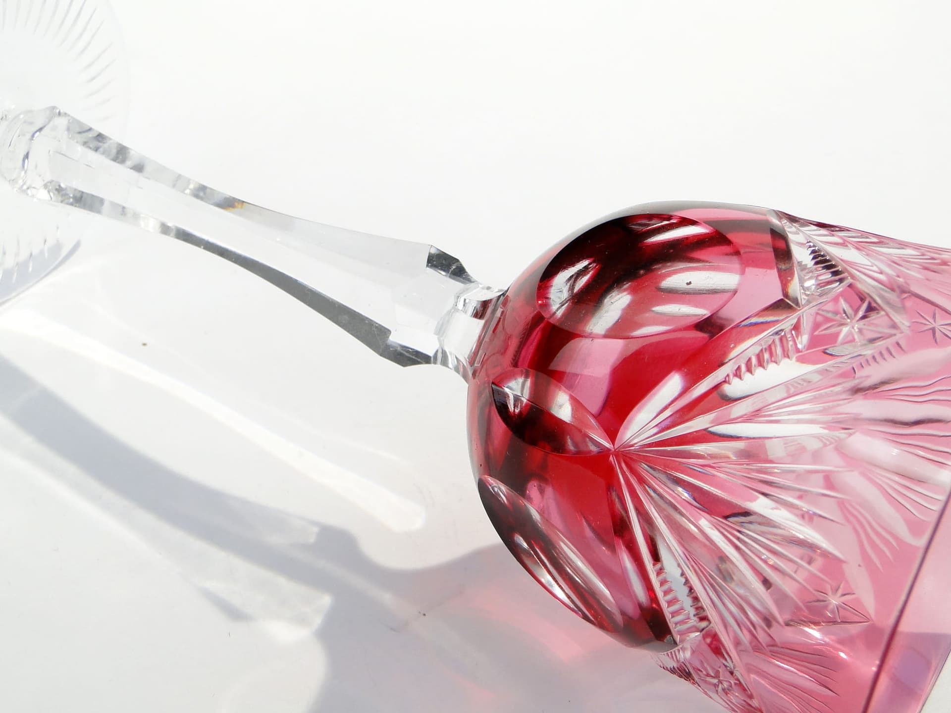 Kielich do czerwonego wina, kryształ czerwony, Nachtmann, Niemcy, lata 20. - 227475