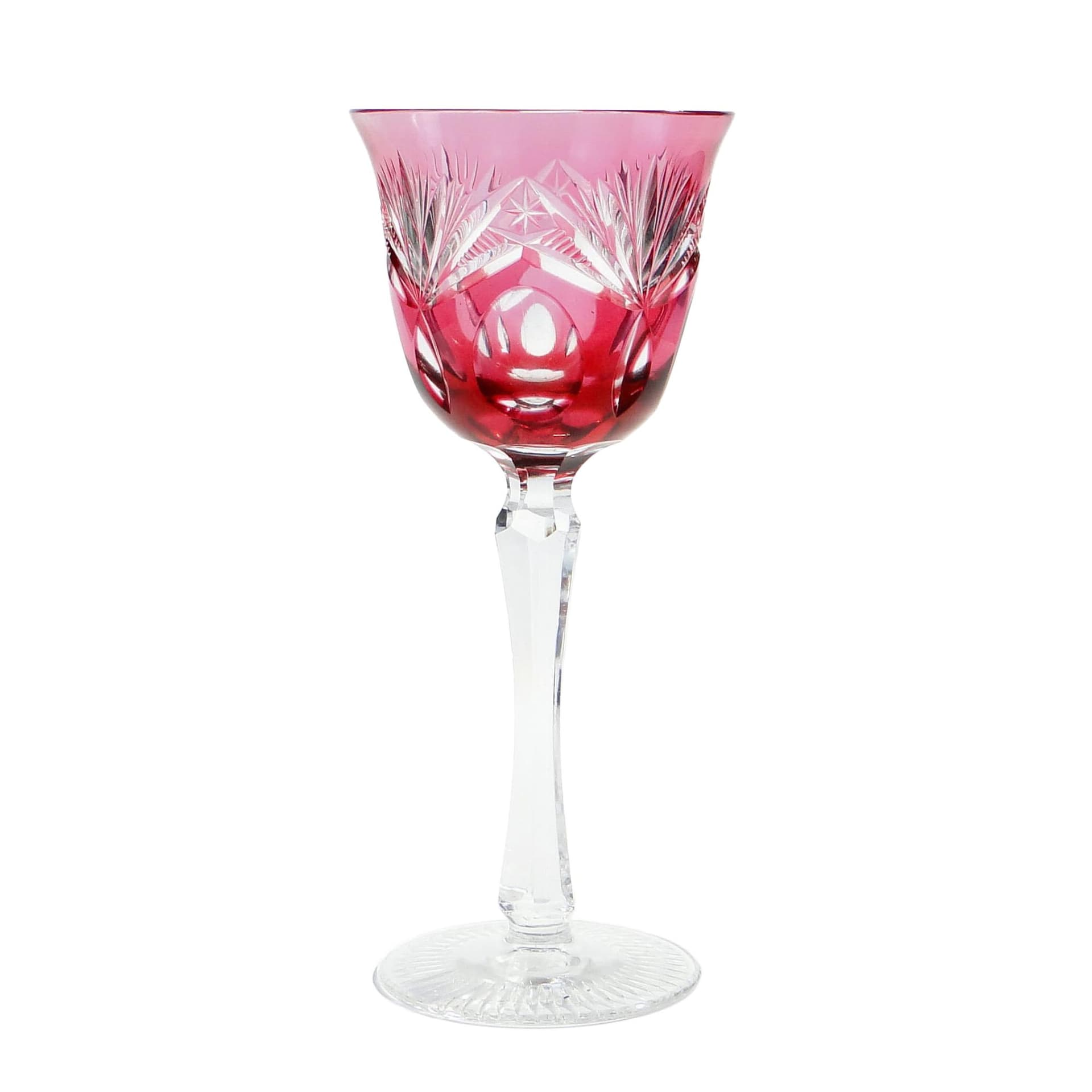 Kielich do czerwonego wina, kryształ czerwony, Nachtmann, Niemcy, lata 20.