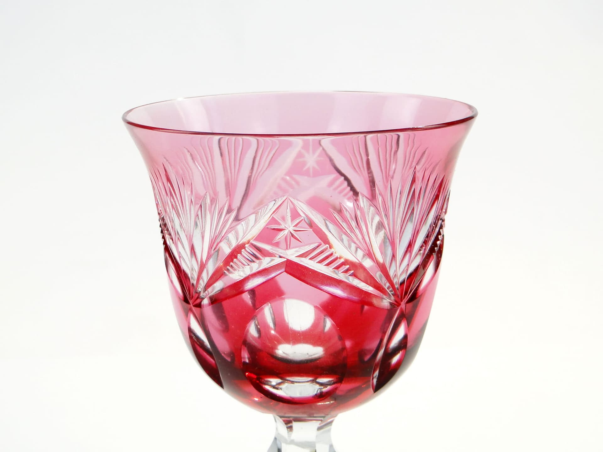 Kielich do czerwonego wina, kryształ czerwony, Nachtmann, Niemcy, lata 20. - 227477