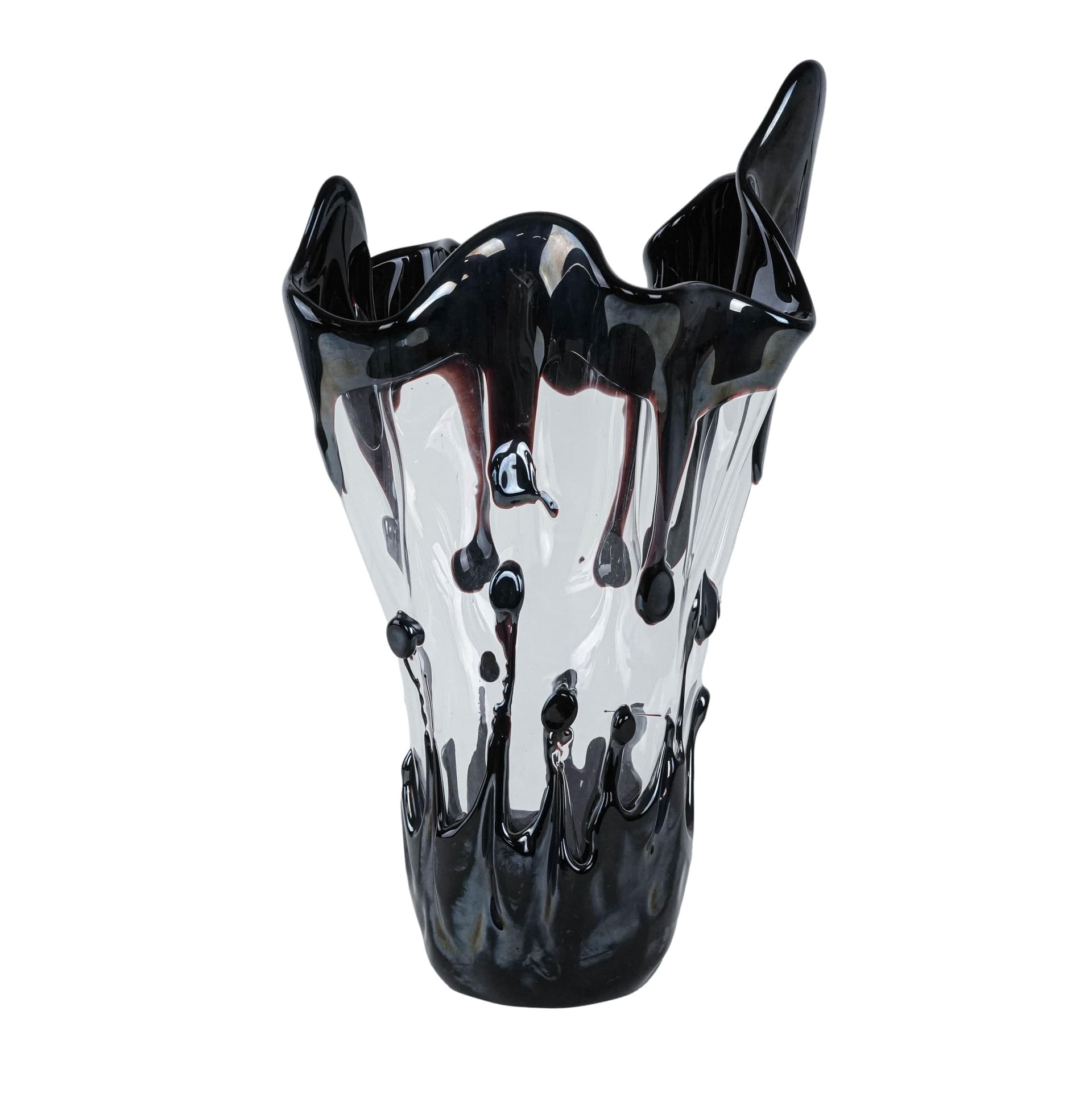 Vase Murano, transparent glass, Italy, 1960s.