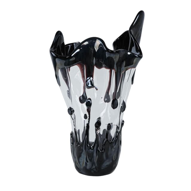 Vase Murano, transparent glass, Italy, 1960s. - DIMENSION