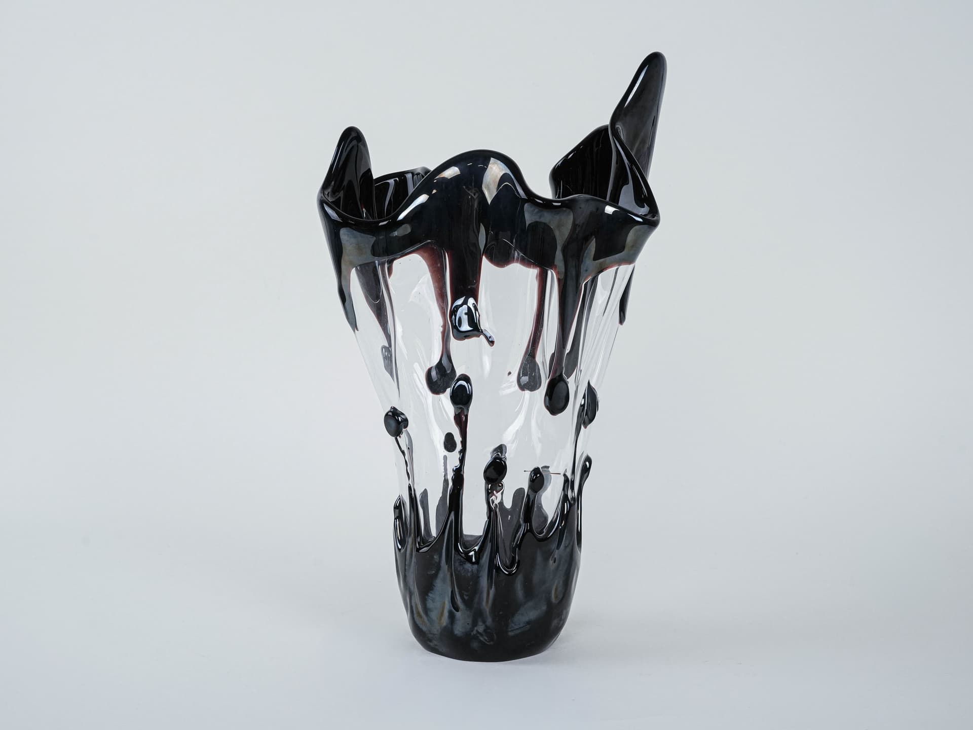 Vase Murano, transparent glass, Italy, 1960s. - 227493
