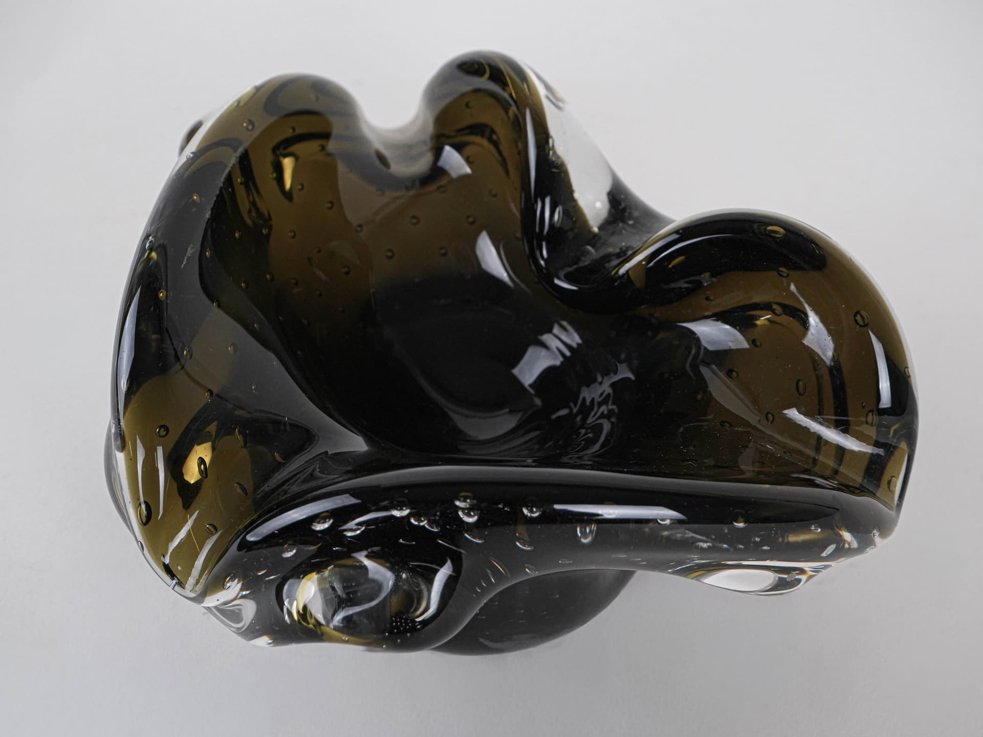 Bowl Murano, green, glass, Italy, 1960s. - 227506