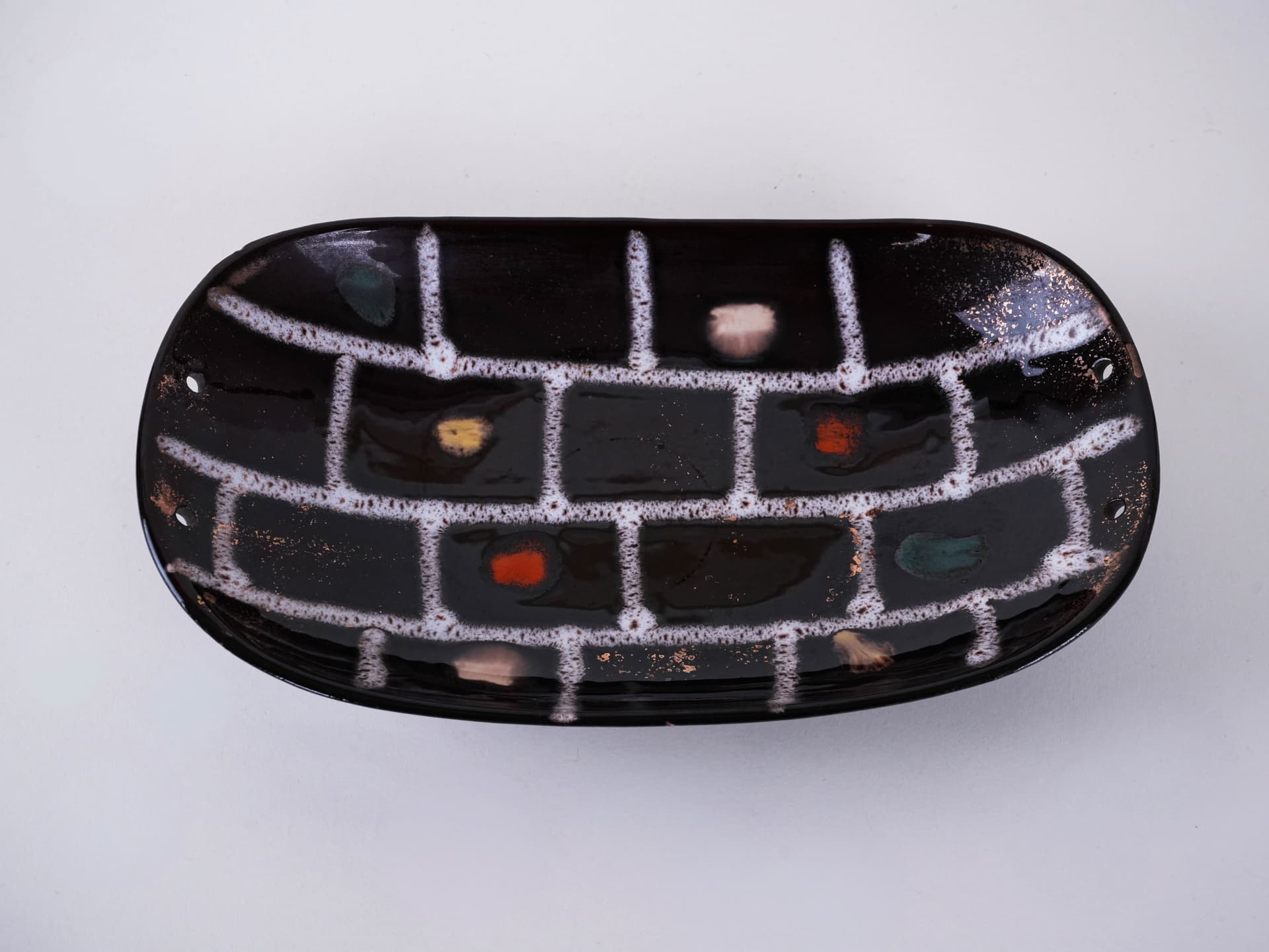 Platter, model 1031/30, black, ceramics, Germany, 1960s. - 227510