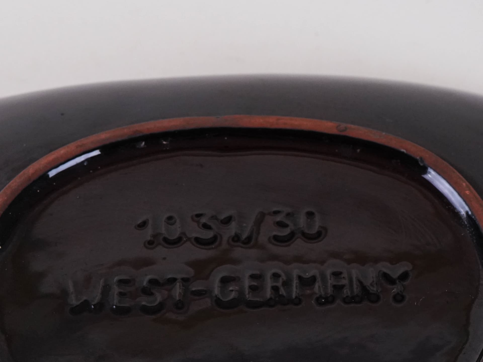 Platter, model 1031/30, black, ceramics, Germany, 1960s. - 227508