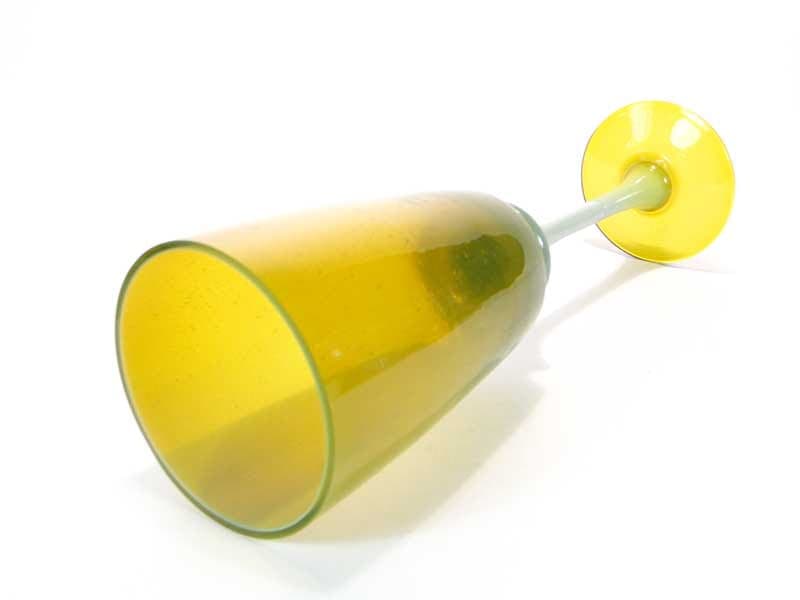 Kielich cieniowany, szkło barwione multicolor, proj. Z. Horbowy, Huta Szkła Sudety, Polska, lata 70. - 227522