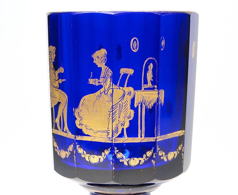 Kielich, szkło kobaltowe, Czechy, początek XX w. - 227548