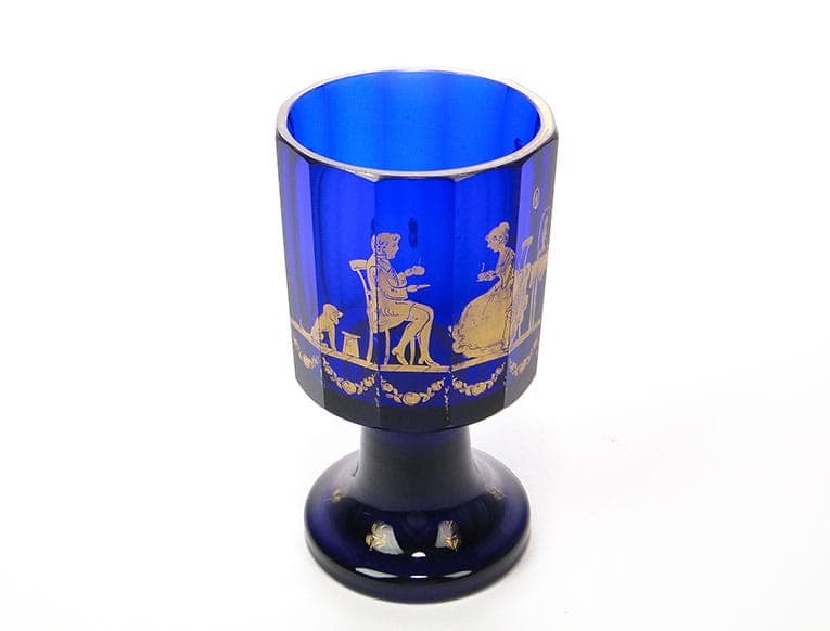 Kielich, szkło kobaltowe, Czechy, początek XX w. - 227549
