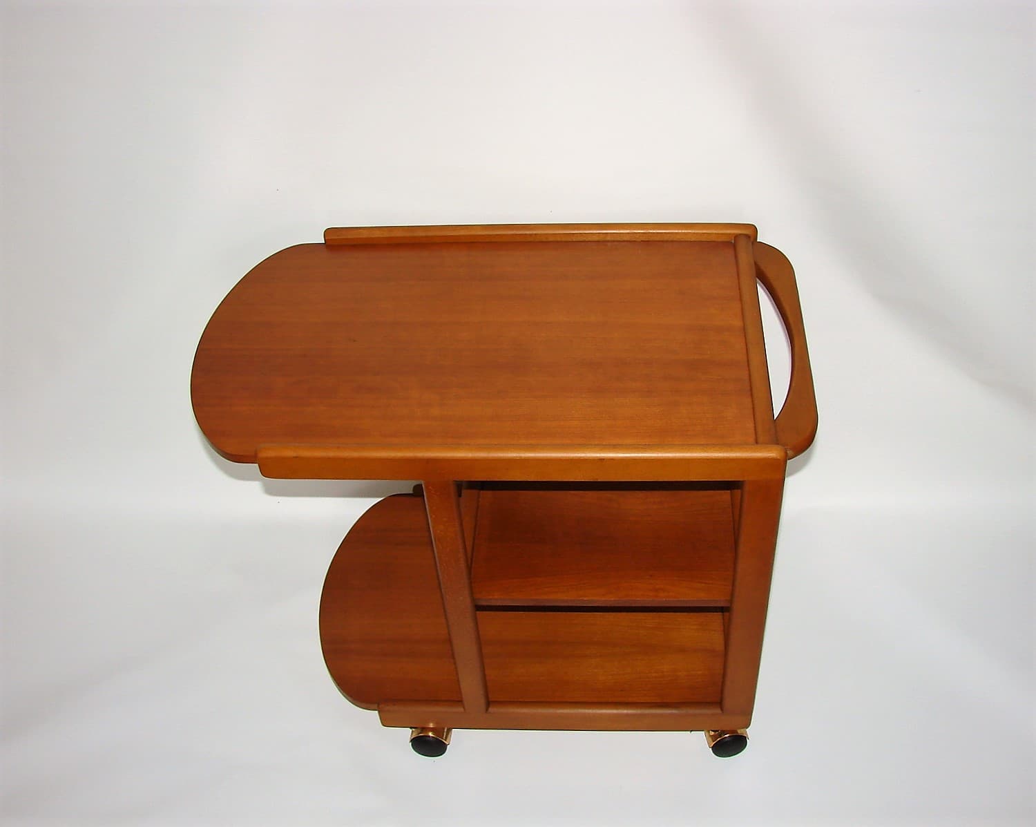 Bar cart, brown, beech teak, 1970s - 227586