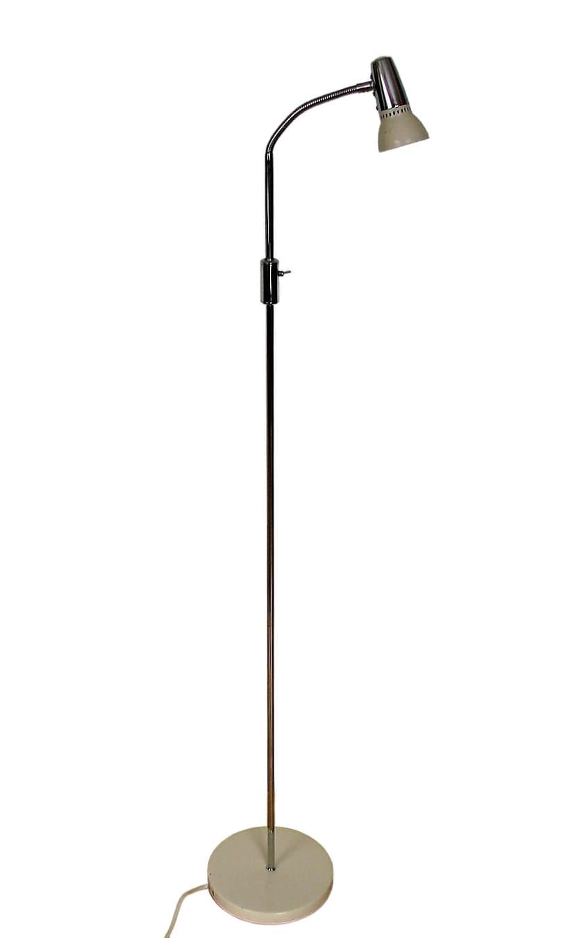 Lampa podłogowa, beżowy, metal, Szwecja, lata 80.