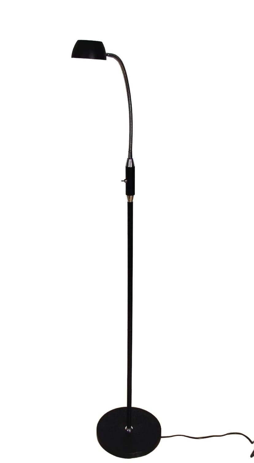 Lampa podłogowa, czarny, metal, Szwecja, lata 80.