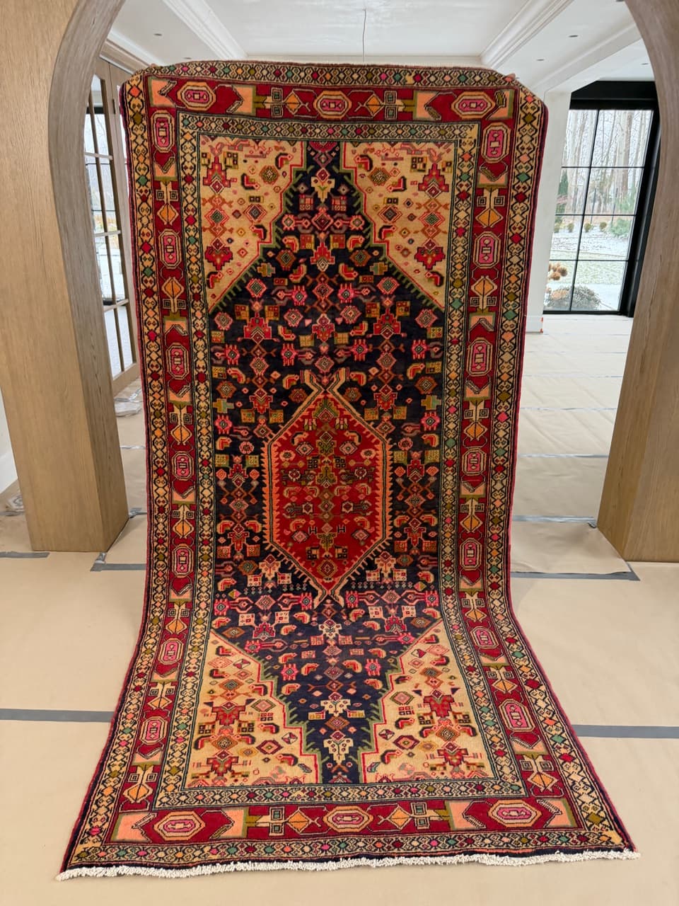 Rug Hamadan 300x145 cm, multicolor wool, Iran - 227619