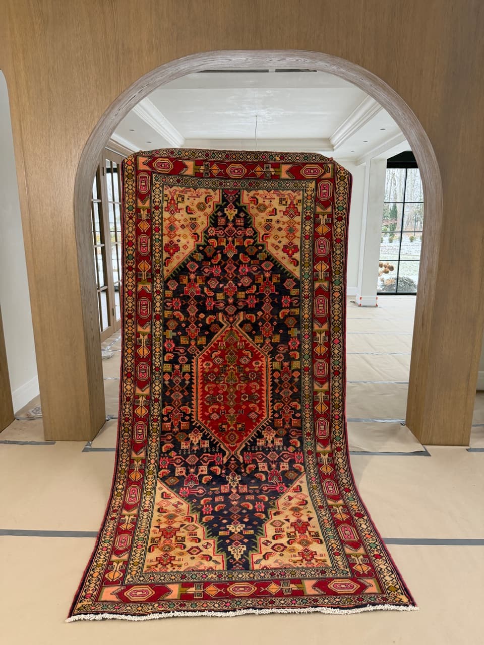 Rug Hamadan 300x145 cm, multicolor wool, Iran - 227615