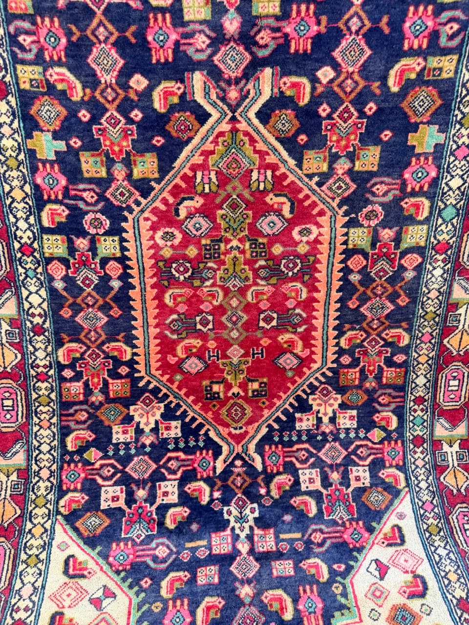 Rug Hamadan 300x145 cm, multicolor wool, Iran - 227618