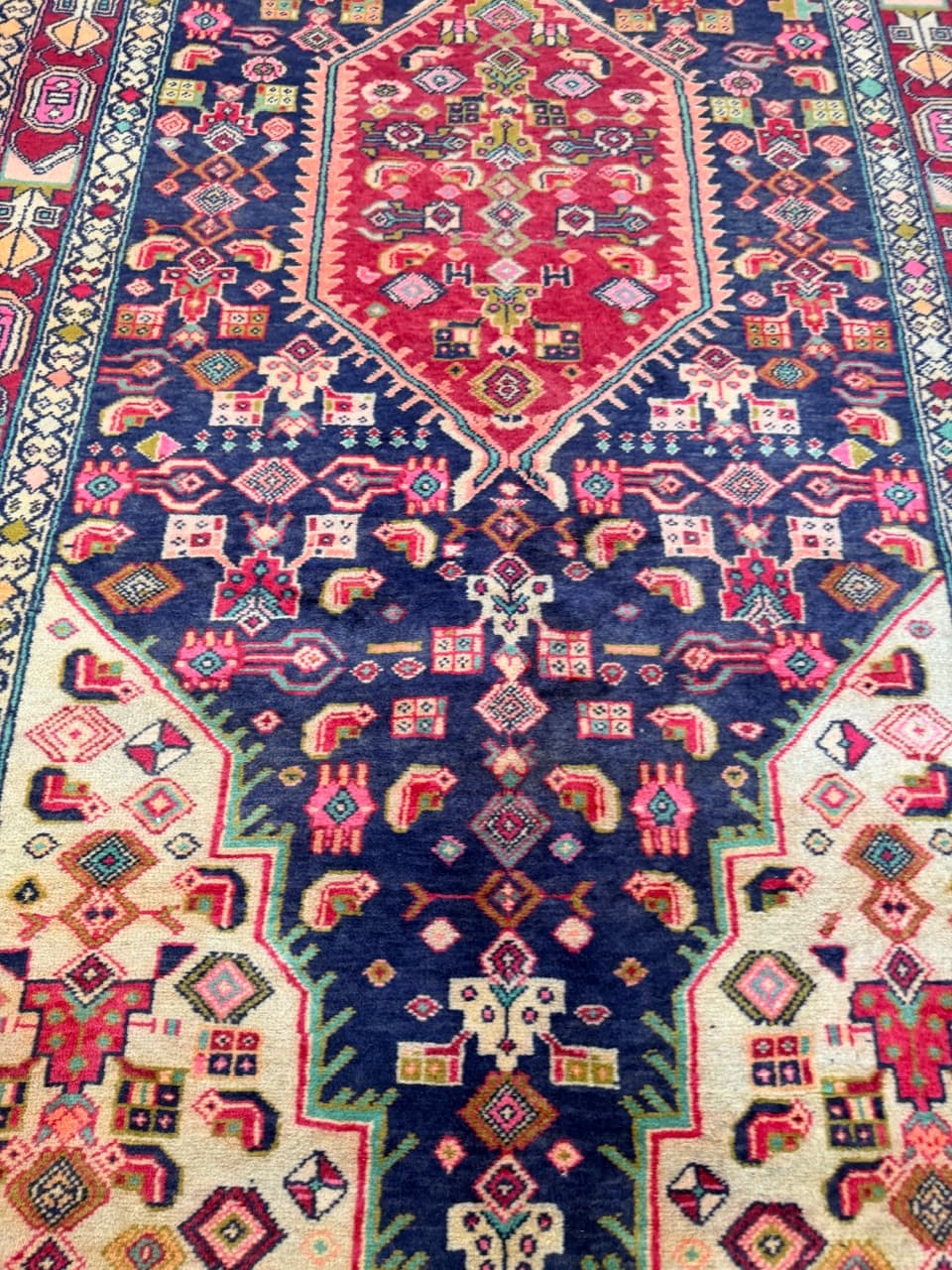 Rug Hamadan 300x145 cm, multicolor wool, Iran - 227614