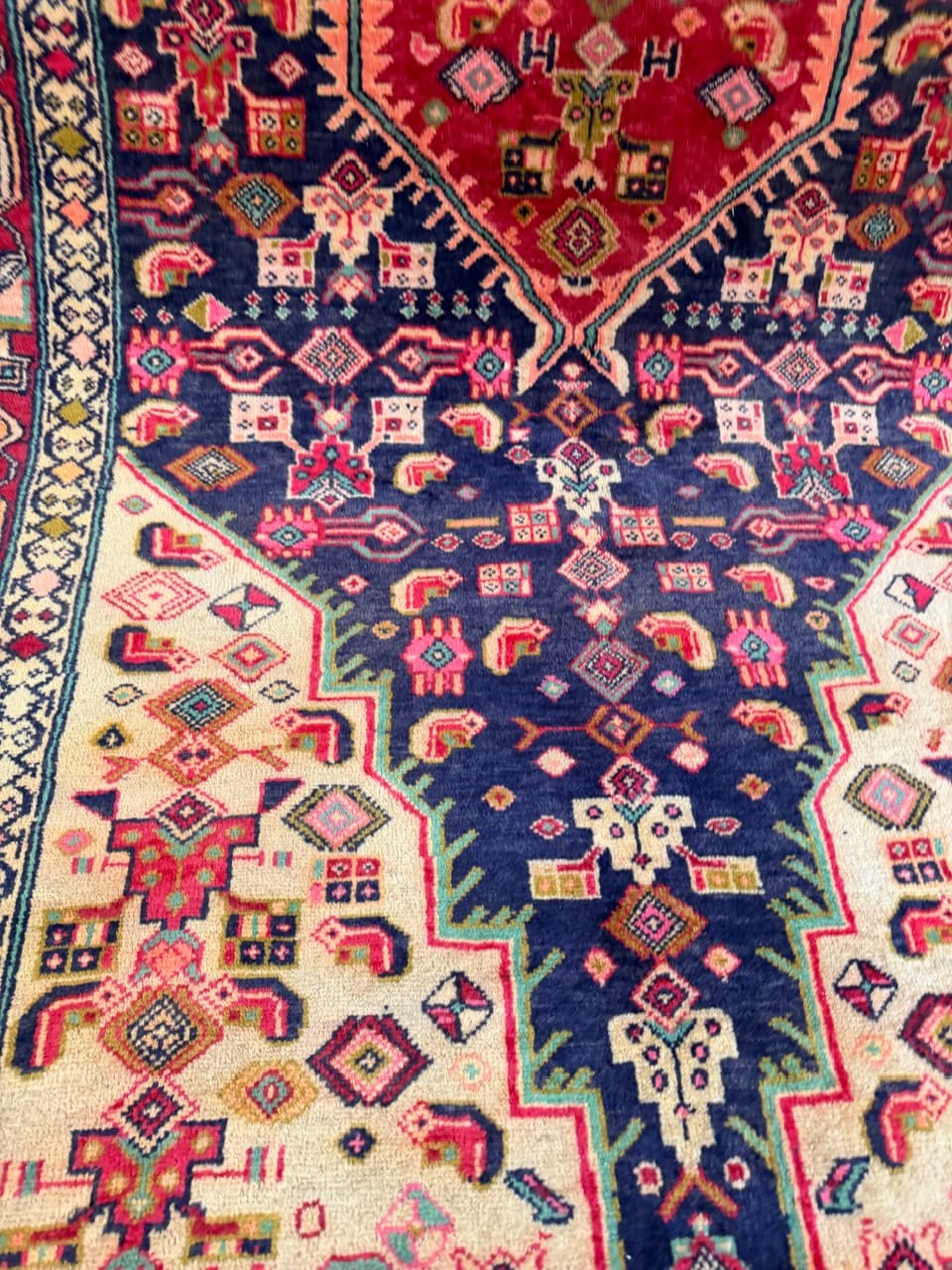 Rug Hamadan 300x145 cm, multicolor wool, Iran - 227626