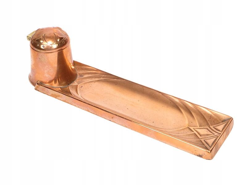 Art Nouveau inkwell, brown copper, WMF, Germany, 19th c.