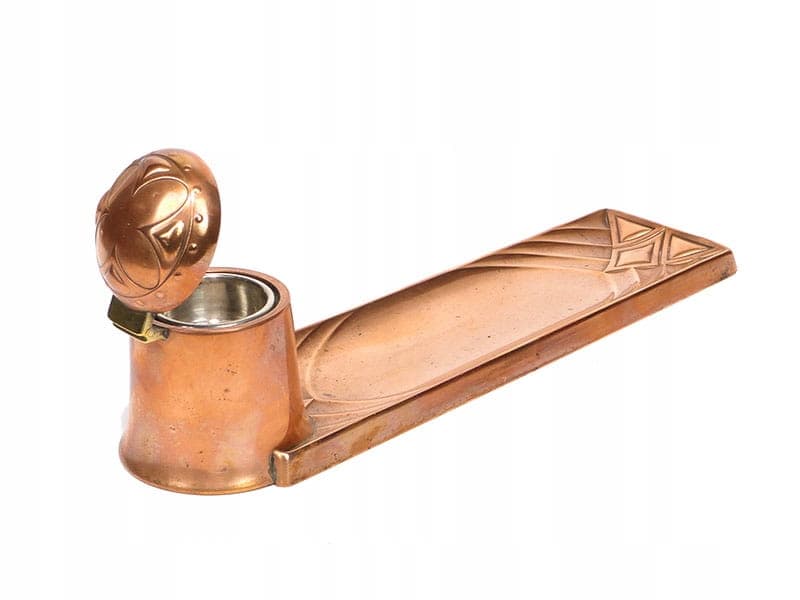 Kałamarz secesyjny, miedź brązowy, WMF, Niemcy, XIX w. - 227628