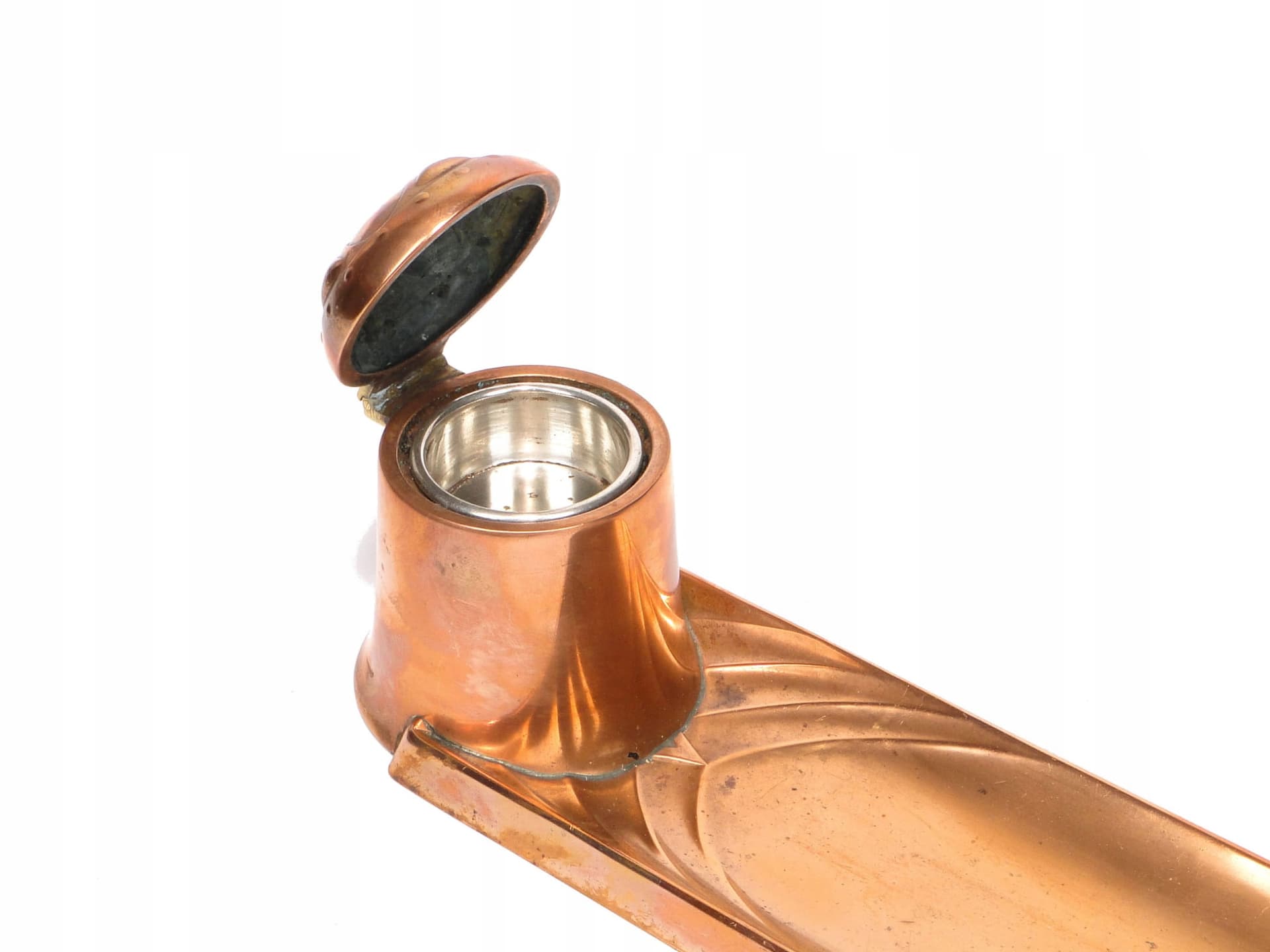 Kałamarz secesyjny, miedź brązowy, WMF, Niemcy, XIX w. - 227632