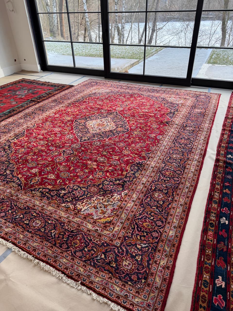 Rug Keshan 415x305 cm, red wool, Iran - 227644