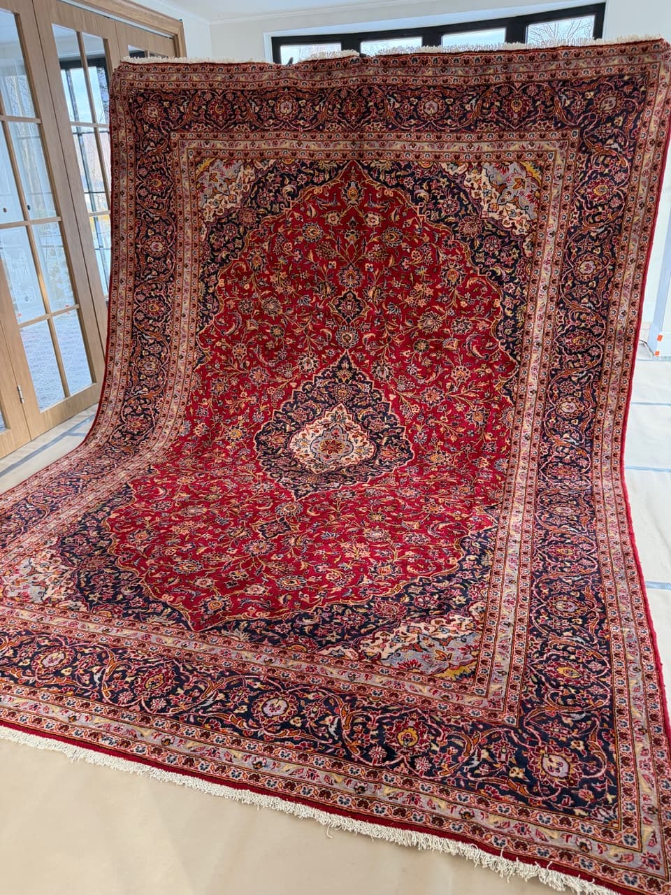 Rug Keshan 415x305 cm, red wool, Iran - 227641