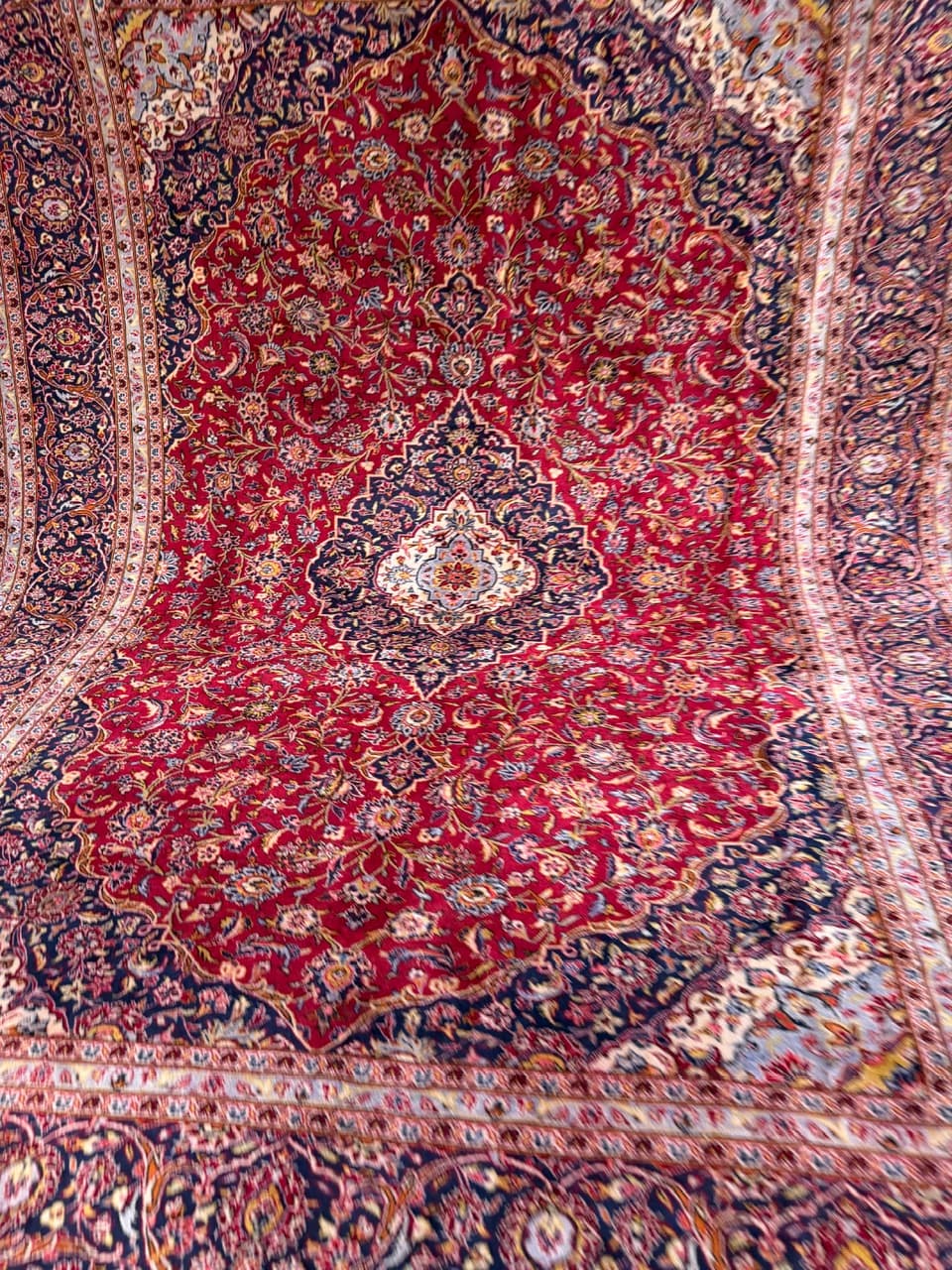 Rug Keshan 415x305 cm, red wool, Iran - 227642