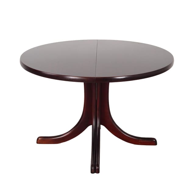 Round dining table, mahogany, Denmark, 1970s. - DIMENSION