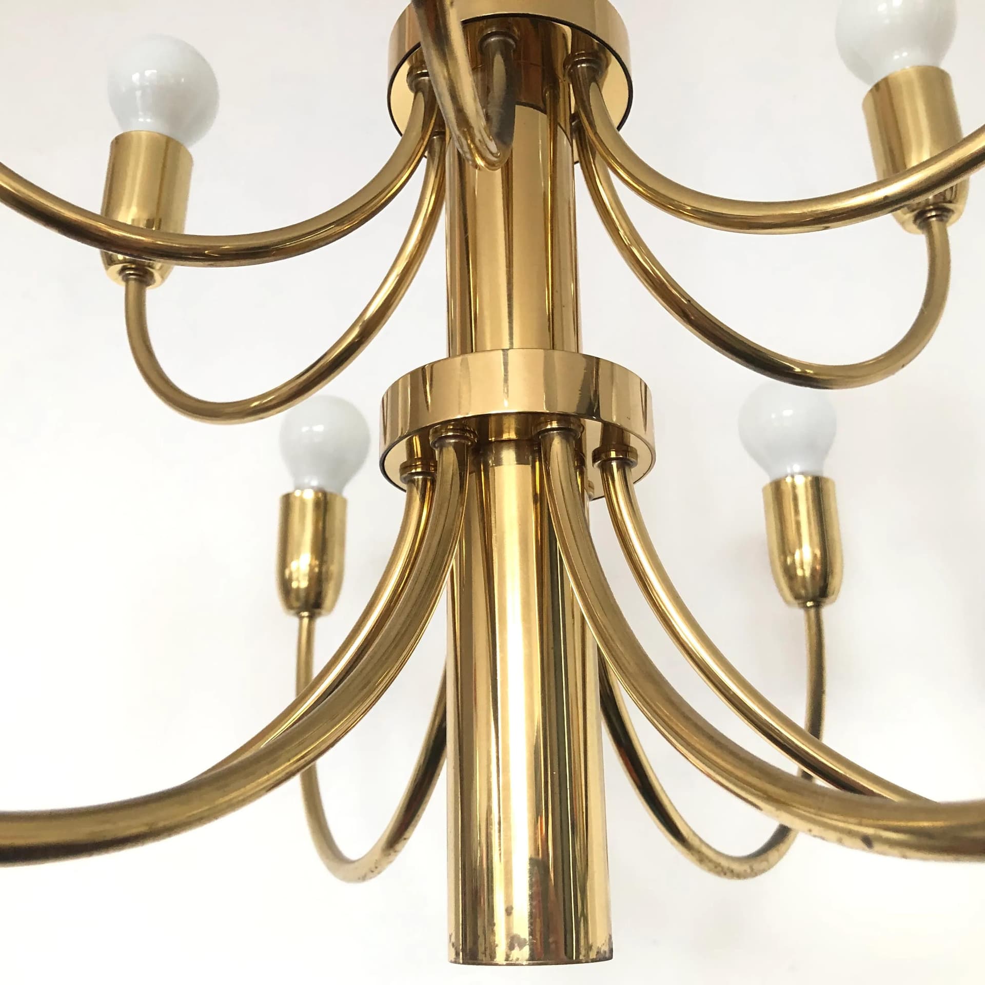 Lampa sufitowa, złoty mosiądz, Star Leuchten Köln, Niemcy, lata 70. - 16718