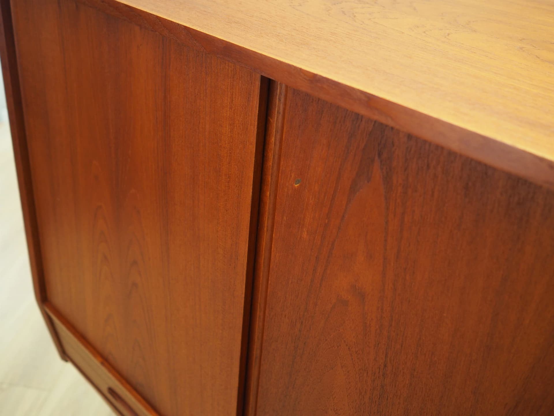 Highboard mid-century, brown teak, Denmark, 1960s - 77517