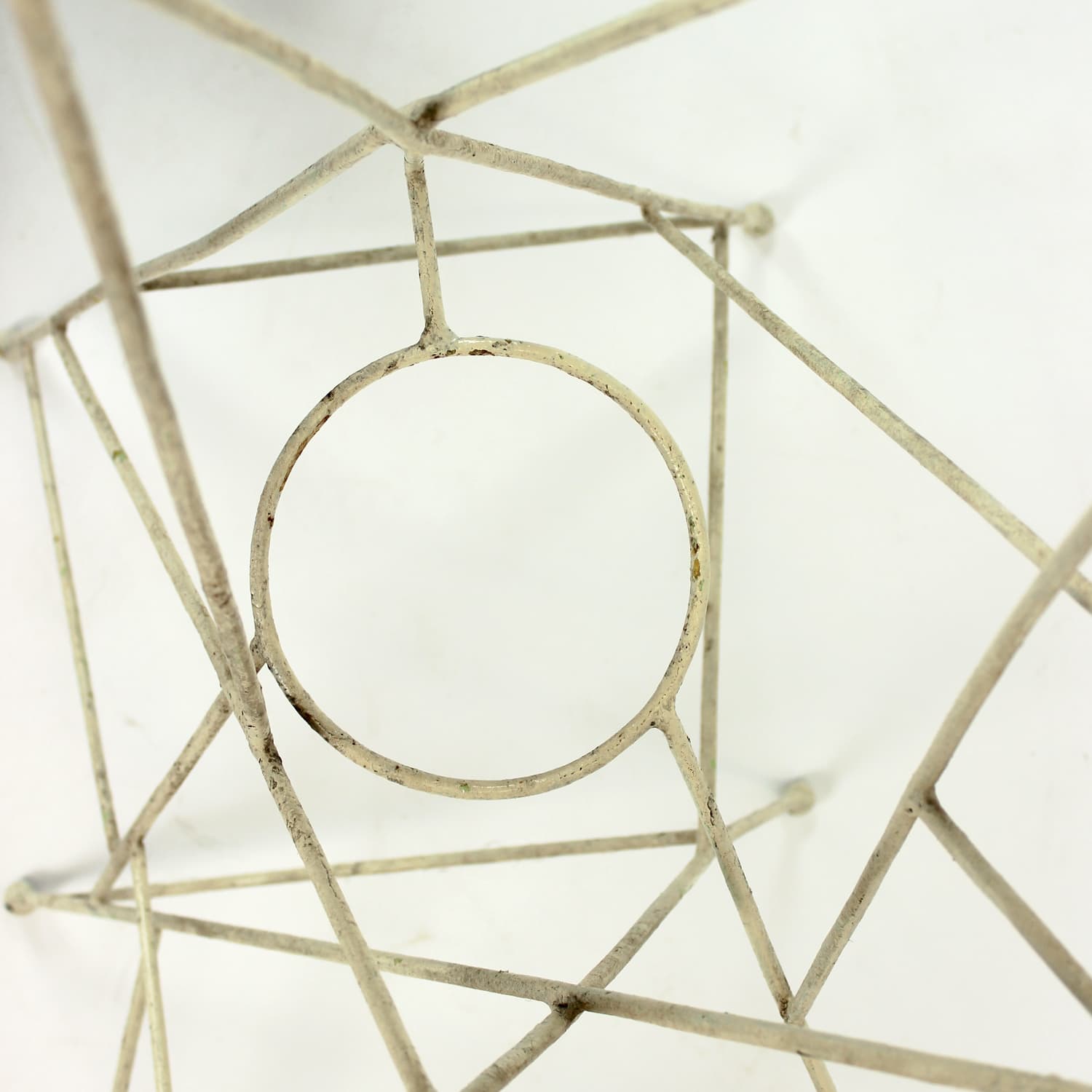 Stojak na kwiaty, biały, stal, Czechosłowacja, lata 60. - 227862