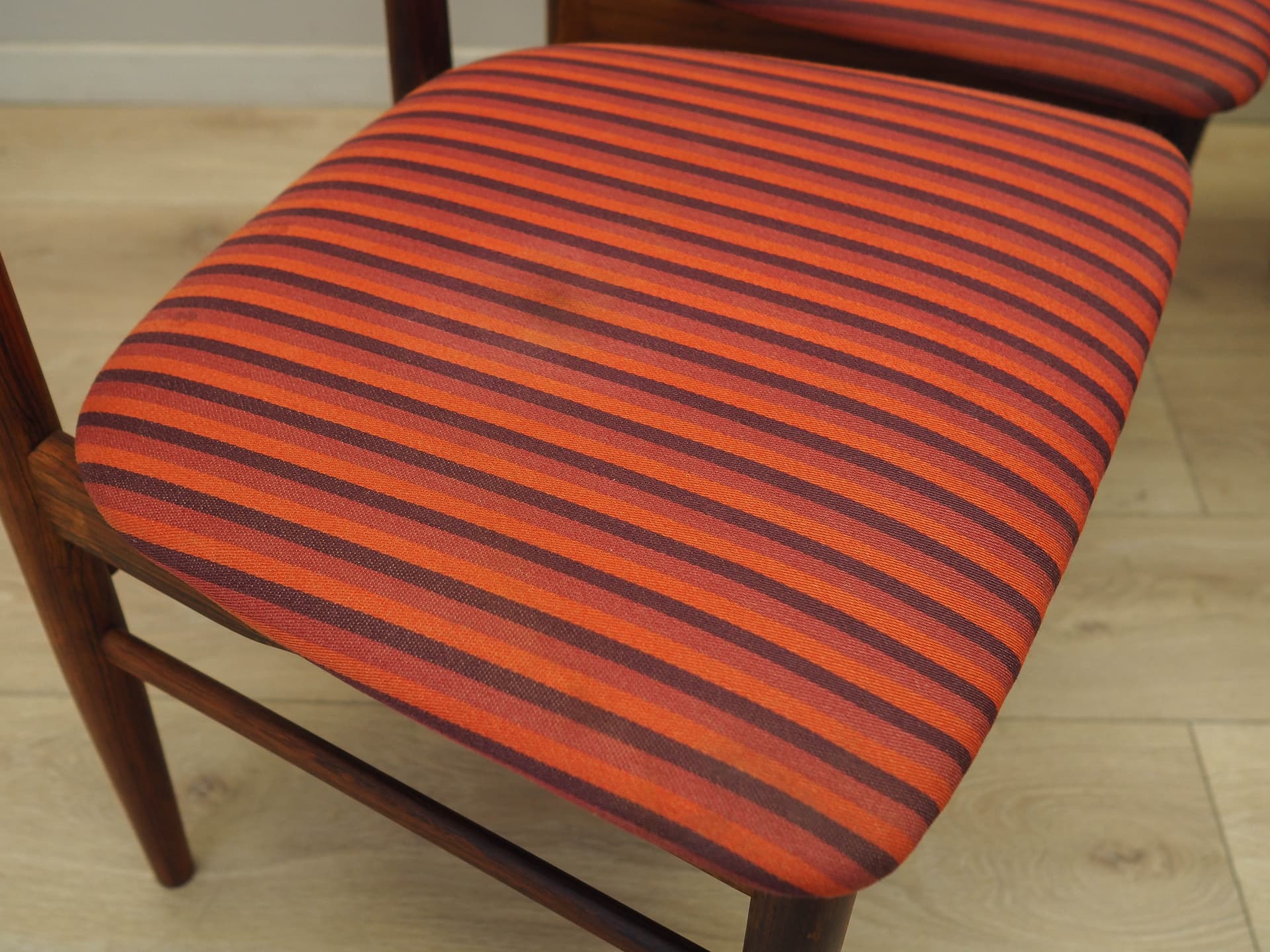 Set of six chairs, multicolor rosewood, Skovby Møbelfabrik, Denmark, 1970s. - 227923