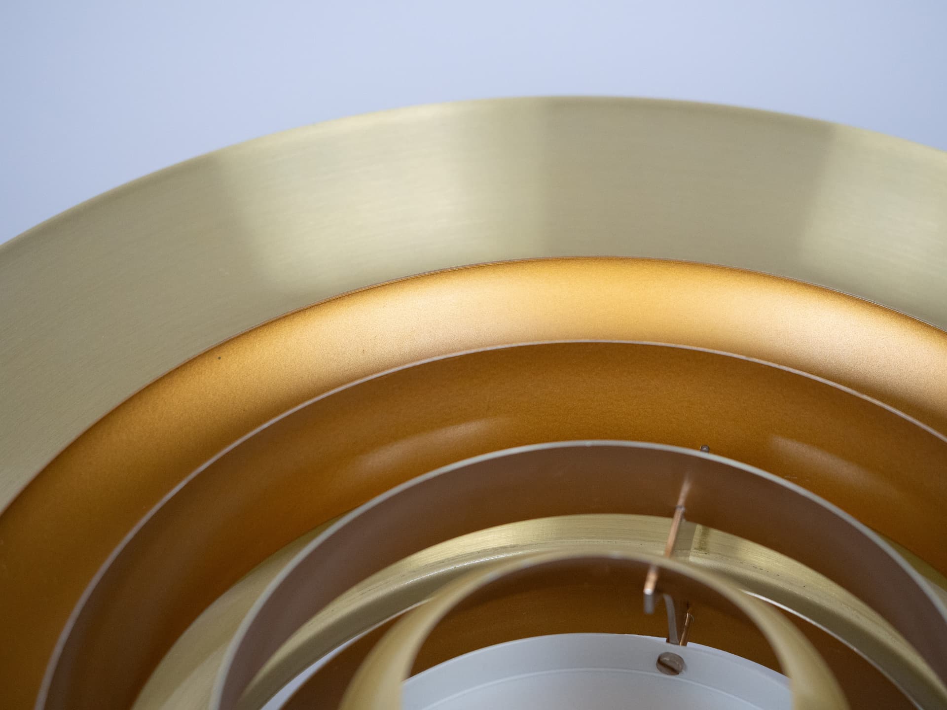 Para lamp wiszących P376, mosiądz złoty, proj. P. Fabricius, J. Kastholm, Nordisk Solar, Dania, lata 60. - 228049