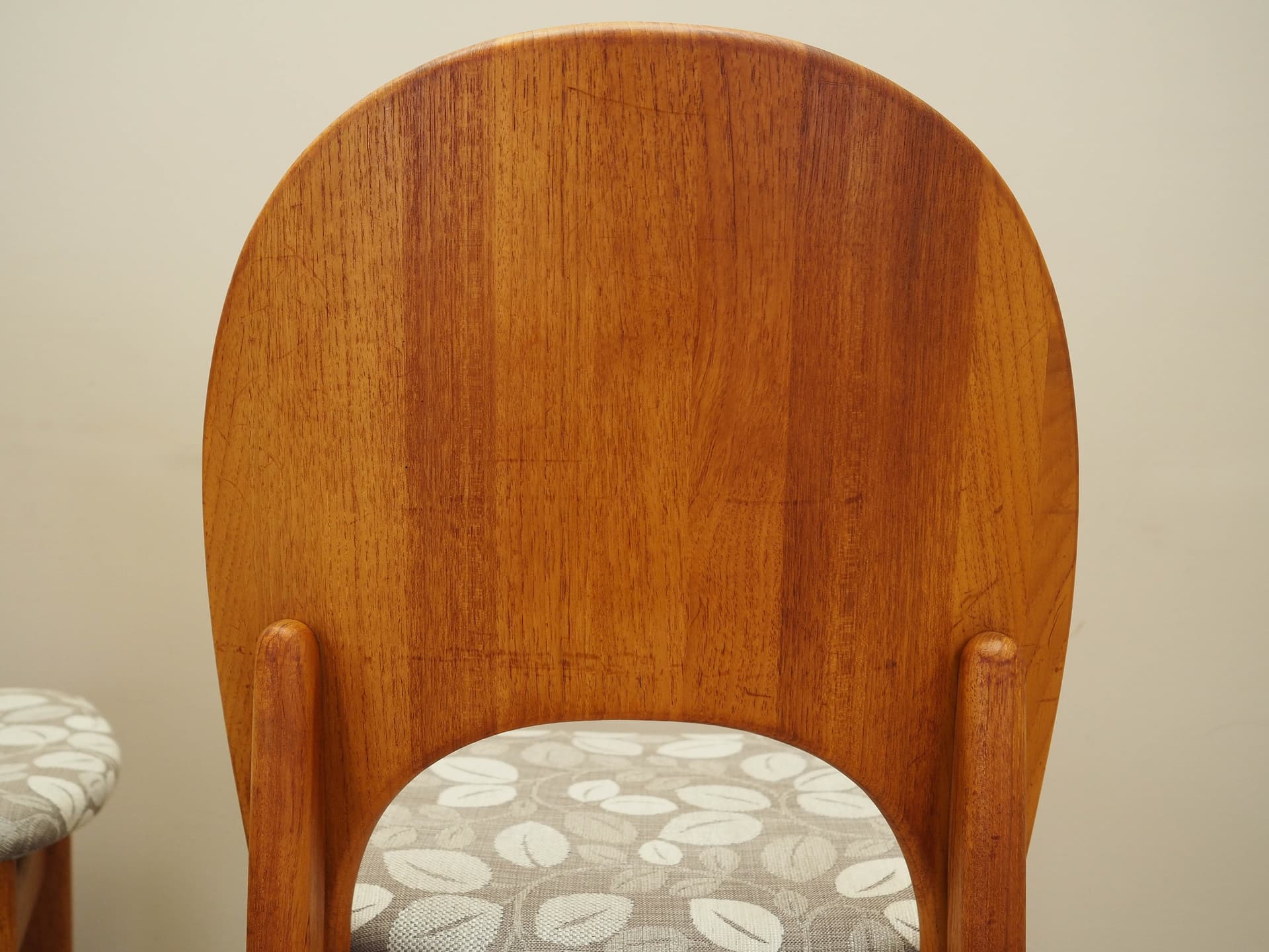 Komplet czterech krzeseł, teak brązowy, proj. N. Koefoed, Glostrup Møbelfabrik, Dania, lata 60. - 228198