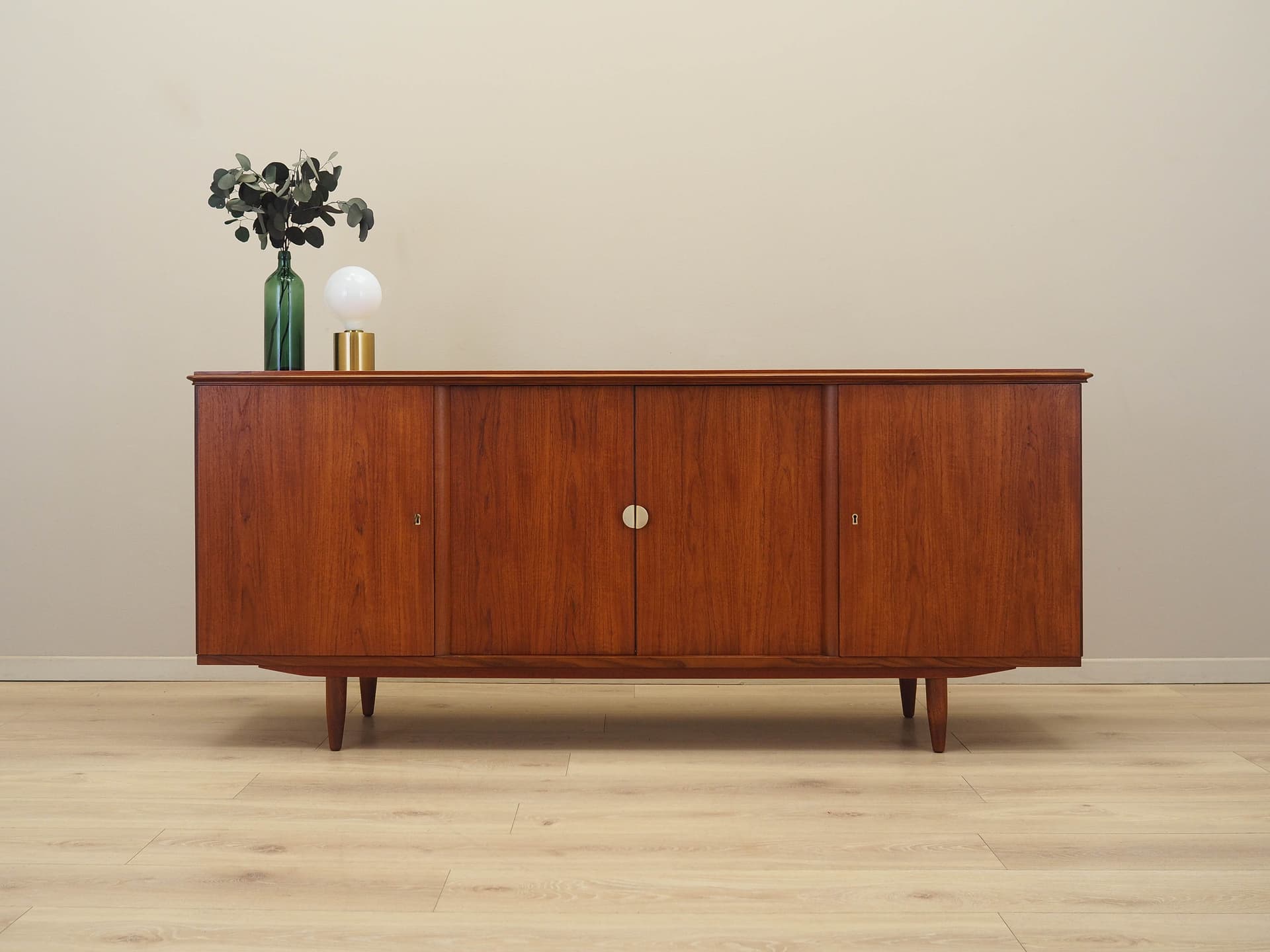 Sideboard, teak brązowy, Dania, lata 70. - 228217