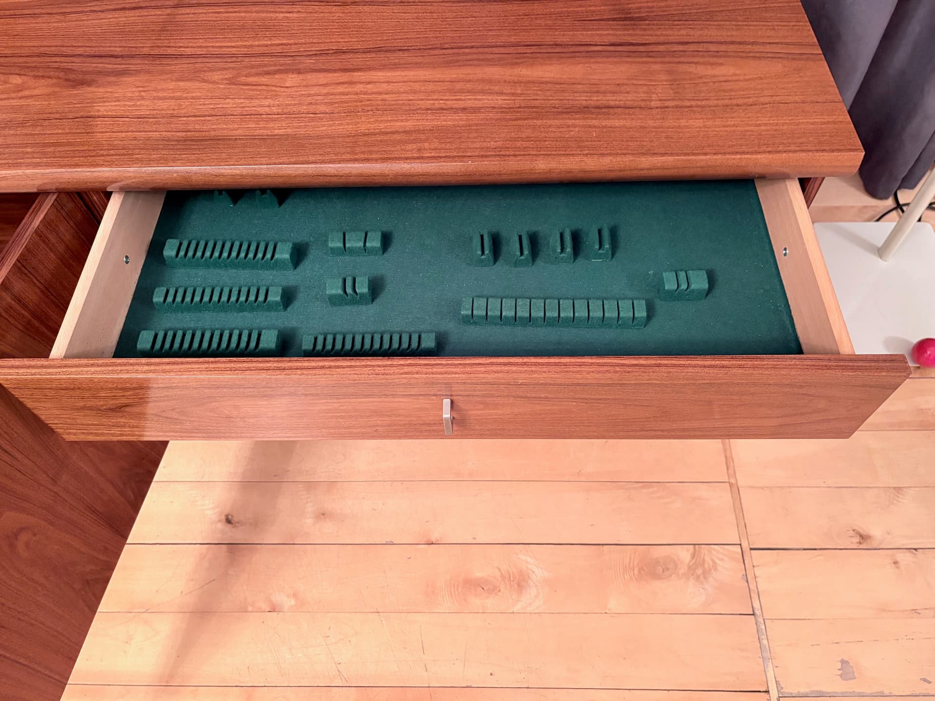 Sideboard, brown walnut, chrome, Germany, 1970s. - 228462