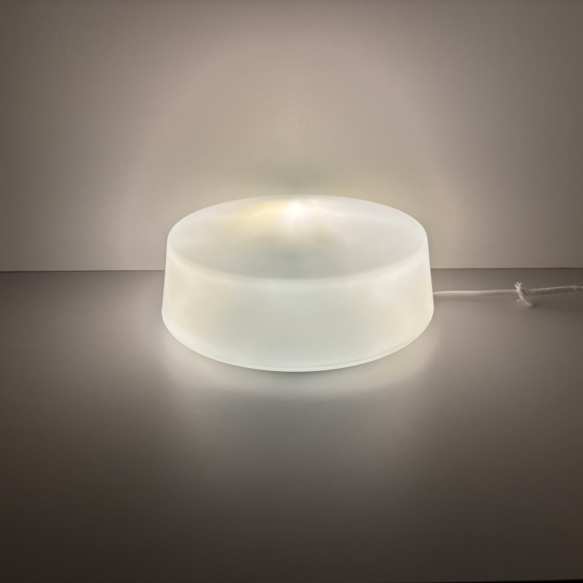 Pair of wall sconces Bauhaus, white glass, Germany, 1970s. - 228512