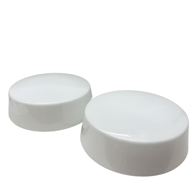 Pair of wall sconces Bauhaus, white glass, Germany, 1970s. - DIMENSION